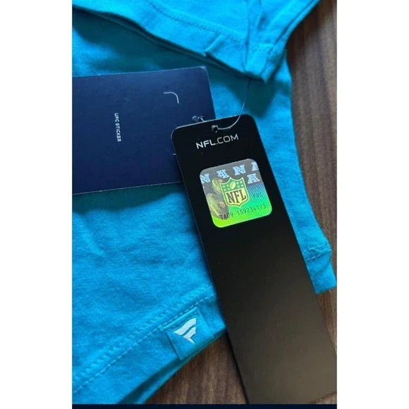 Women's Fanatics Aqua Miami Dolphins First Team Arch Logo 3/4 Sleeve T-Shirt - Picture 5 of 5